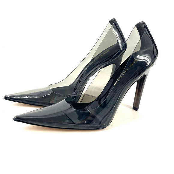 Good American Cinderella Pumps Light Smoke Size 9.5 GA275PB-E - Picture 3 of 10